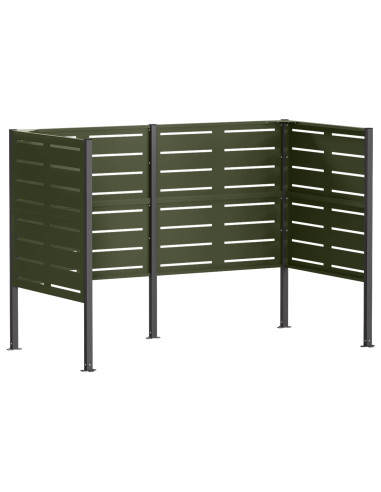 Schermo per bidone della spazzatura 167 x 85 x 113 cm Acciaio