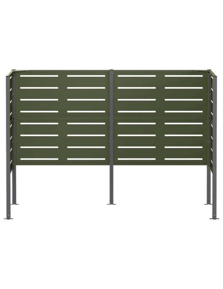 Schermo per bidone della spazzatura 167 x 85 x 113 cm Acciaio