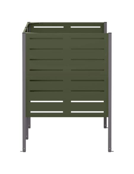 Schermo per bidone della spazzatura 167 x 85 x 113 cm Acciaio