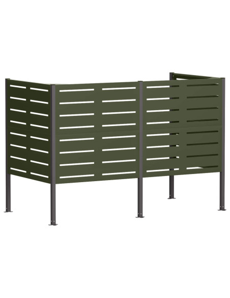 Schermo per bidone della spazzatura 167 x 85 x 113 cm Acciaio