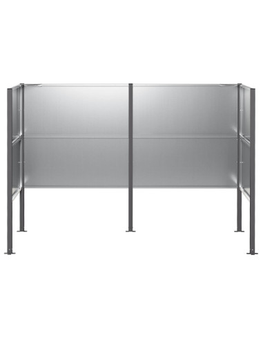 Schermo per bidone della spazzatura 167 x 85 x 113 cm Argento