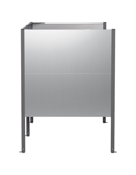 Schermo per bidone della spazzatura 167 x 85 x 113 cm Argento