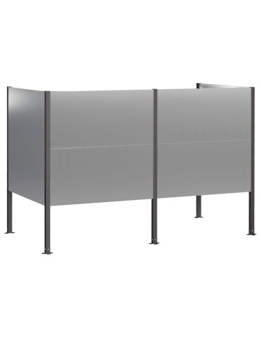 Schermo per bidone della spazzatura 167 x 85 x 113 cm Argento