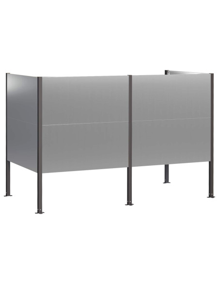 Schermo per bidone della spazzatura 167 x 85 x 113 cm Argento