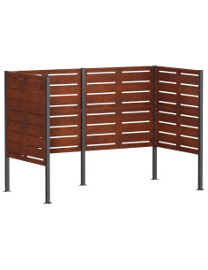 Schermo per bidone della spazzatura 167 x 85 x 113 cm Ruggine 2