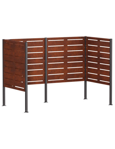 Schermo per bidone della spazzatura 167 x 85 x 113 cm Ruggine