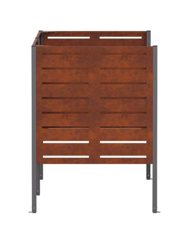 Schermo per bidone della spazzatura 167 x 85 x 113 cm Ruggine