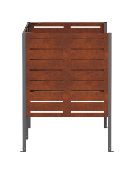 Schermo per bidone della spazzatura 167 x 85 x 113 cm Ruggine