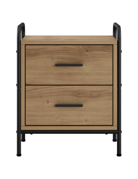 Armadio da Notte 2 pz Rovere Artigianale 40 x 30 x 50 cm