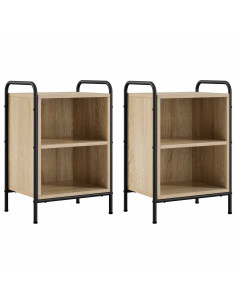 Armadio da Notte 2 pz Rovere Sonoma 40 x 30 x 60 cm 2