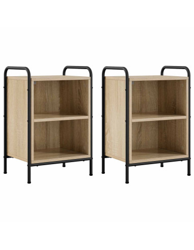 Armadio da Notte 2 pz Rovere Sonoma 40 x 30 x 60 cm
