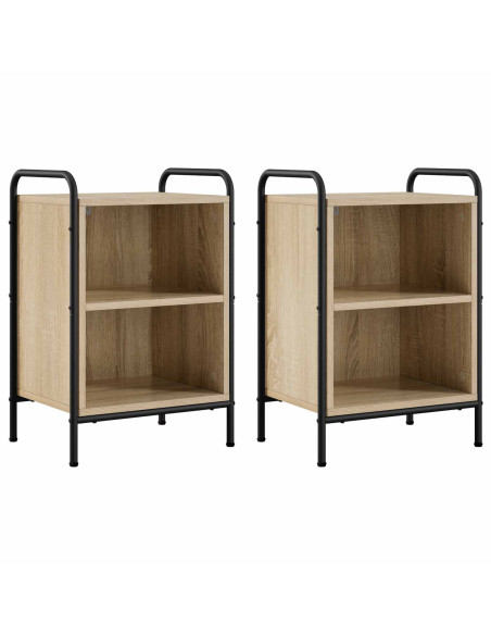 Armadio da Notte 2 pz Rovere Sonoma 40 x 30 x 60 cm