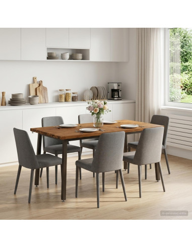 Tavolo da pranzo quadrato 160 x 90 x 75 cm Naturale