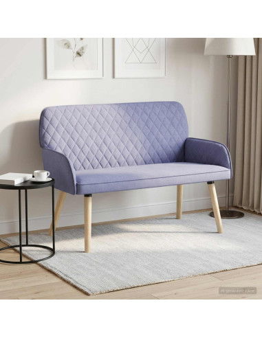 Divano a 2 Posti con Gambe in Legno Massello 2 posto Blu jeans
