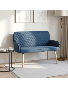 Divano a 2 Posti con Gambe in Legno Massello 2 posto Blu