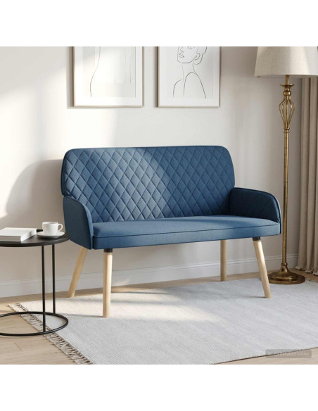 Divano a 2 Posti con Gambe in Legno Massello 2 posto Blu