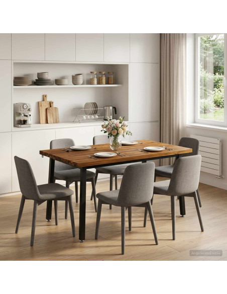 Tavolo da pranzo quadrato 120 x 90 x 75 cm