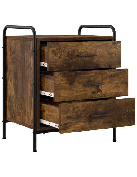 Armadio da Notte 2 pz Rovere Fumo 48 x 36,5 x 60 cm