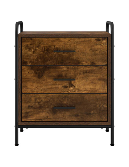 Armadio da Notte 2 pz Rovere Fumo 48 x 36,5 x 60 cm