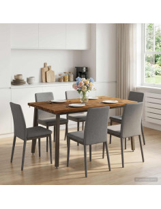 Tavolo da pranzo quadrato 140 x 90 x 75 cm Naturale