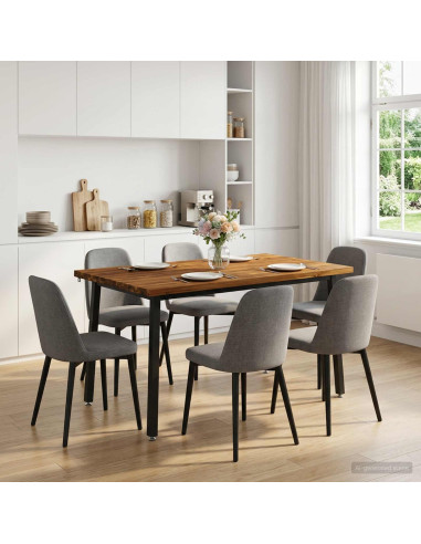 Tavolo da pranzo quadrato 140 x 90 x 75 cm Naturale