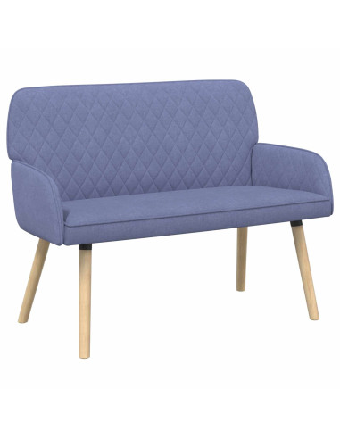 Divano a 2 Posti con Gambe in Legno Massello 2 posto Blu jeans