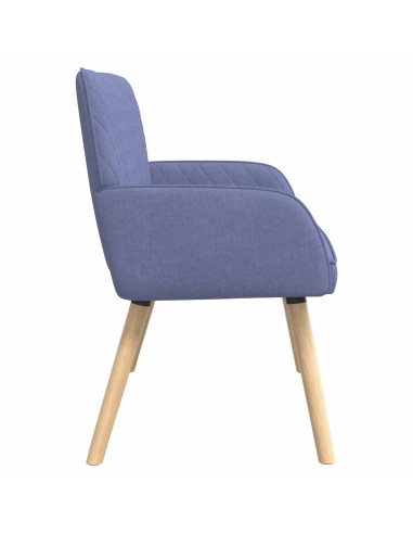 Divano a 2 Posti con Gambe in Legno Massello 2 posto Blu jeans