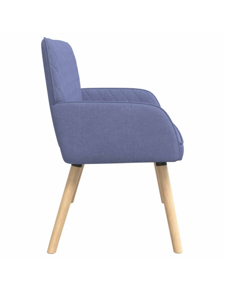 Divano a 2 Posti con Gambe in Legno Massello 2 posto Blu jeans