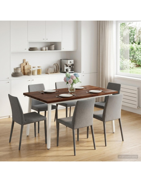 Tavolo da pranzo quadrato 140 x 80 x 75 cm