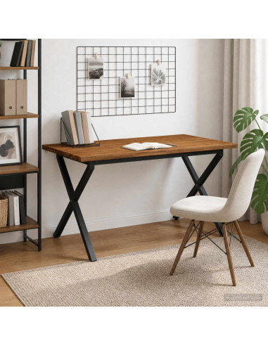 Tavolo da pranzo con bordo vivo 140 x 80 x 75 cm Naturale