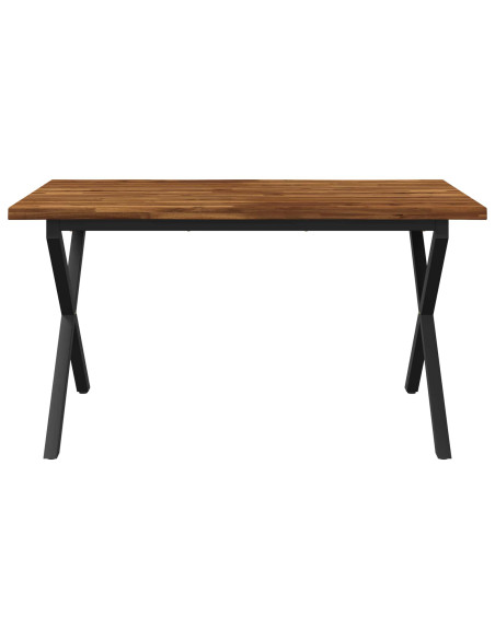 Tavolo da pranzo con bordo vivo 140 x 80 x 75 cm Naturale