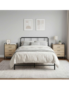 Armadio da Notte 2 pz Rovere Sonoma 48 x 36,5 x 60 cm