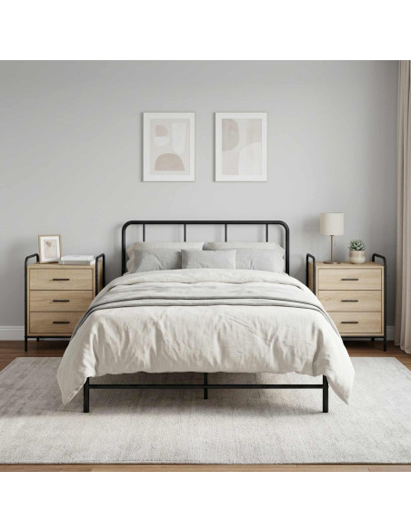 Armadio da Notte 2 pz Rovere Sonoma 48 x 36,5 x 60 cm