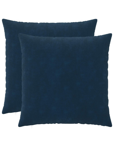 Federa 2 pcs HEERLEN Blu 60 x 60 cm Fleece in microfibra