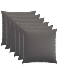 Federa 6 pz HEERLEN Grigio Chiaro 65 x 65 cm Tessuto