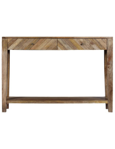 Tavolo Consolle in Legno Massello di Mango 118x30x80 cm