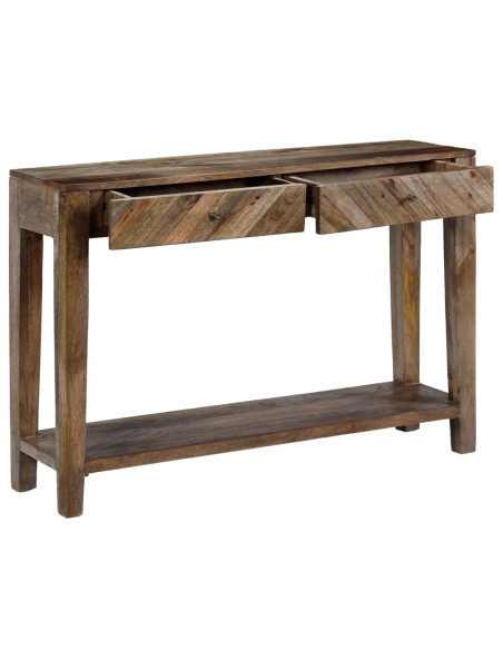 Tavolo Consolle in Legno Massello di Mango 118x30x80 cm
