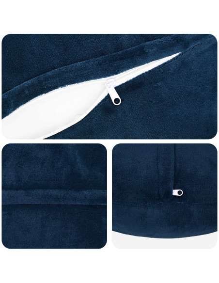 Federa 2 pcs HEERLEN Blu navy Ø 60 cm Flanella