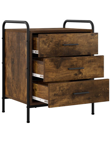 Armadio da Notte Rovere Fumo 48 x 36,5 x 60 cm