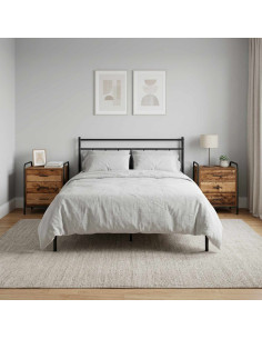 Armadio da Notte 2 pz Legno antico 48 x 36,5 x 60 cm