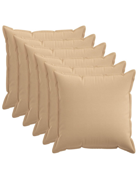 Federa 6 pcs HOUTEN Crema 65 x 65 cm Lino