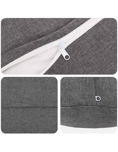 Federa 6 pz HEERLEN Grigio Chiaro Ø 30 cm Tessuto
