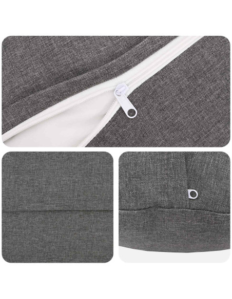 Federa 6 pz HEERLEN Grigio Chiaro Ø 30 cm Tessuto