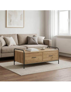 Tavolino da salotto Rovere Artigianale 99,5 x 49 x 41 cm