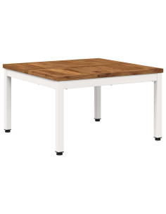 Tavolino da salotto Naturale e Bianco 60 x 60,5 x 36 cm 2