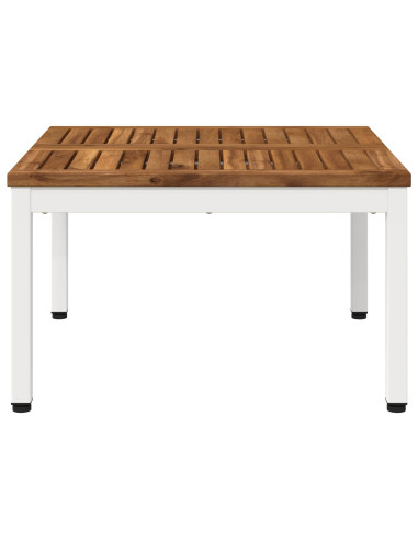 Tavolino da salotto Naturale e Bianco 60 x 60,5 x 36 cm