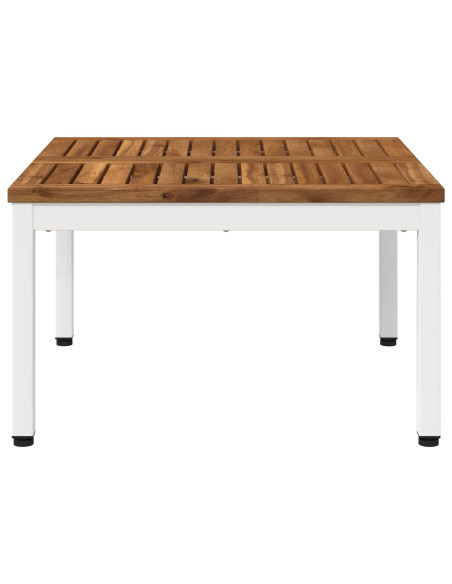 Tavolino da salotto Naturale e Bianco 60 x 60,5 x 36 cm