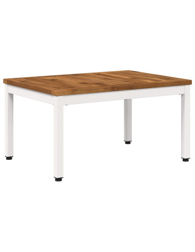 Tavolino da salotto Naturale e Bianco 49 x 68,5 x 36 cm
