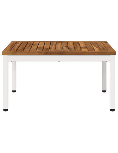 Tavolino da salotto Naturale e Bianco 49 x 68,5 x 36 cm