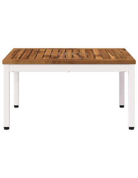 Tavolino da salotto Naturale e Bianco 49 x 68,5 x 36 cm